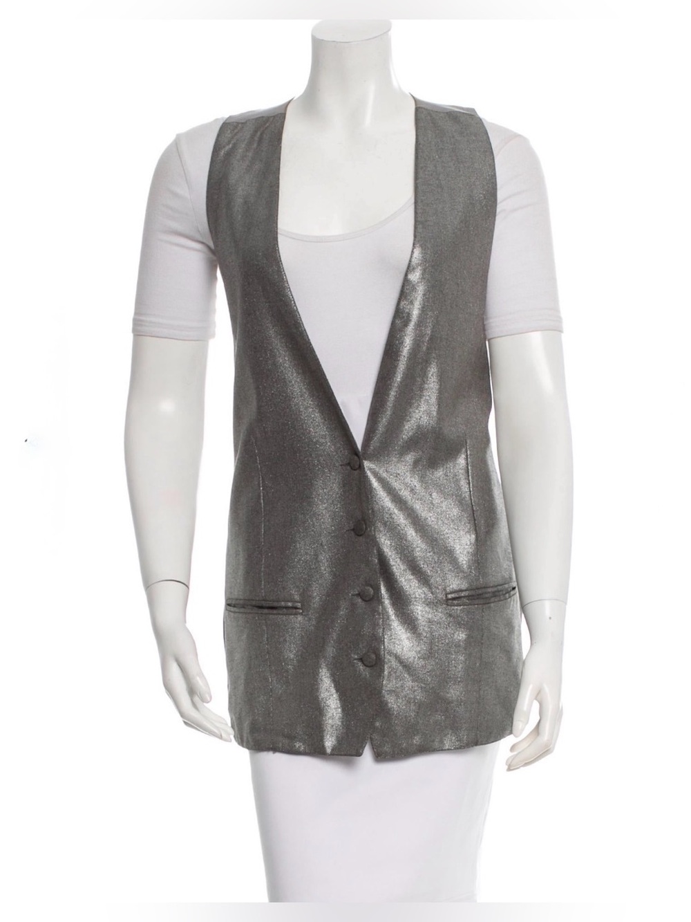 Maje
Metallic V-Neck Vest
Size: S